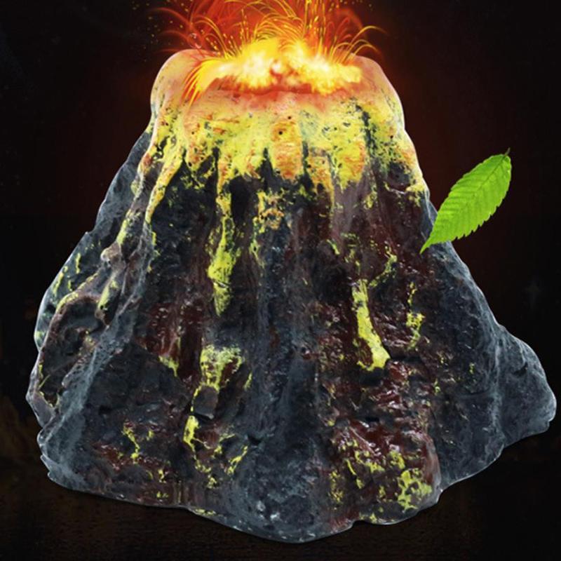 Fish Tanks Landscaping Simulation Volcano Aquarium Accessories Rockery Ornaments Aeration Pump Bubble Stone Oxygenation Tube