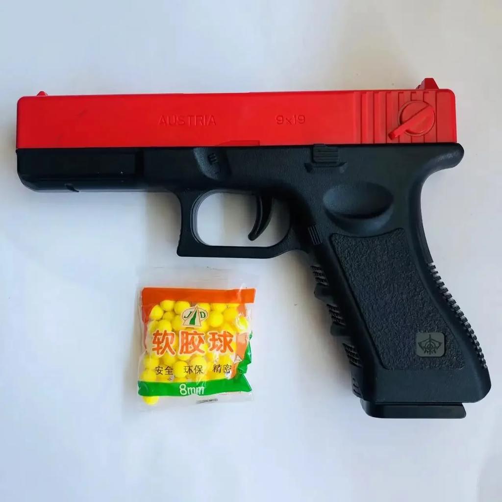 BN Manual G17 Gel Toy Gun with Laser Soft Bullet Airsoft Pistol Outdoor Sports CS Game Paintball for Children Gift