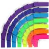 5pcs Rainbow Colorful Sticky Notes with 7 Color Index Tabs, 980 Pcs, Translucent Page Makers for Page Book