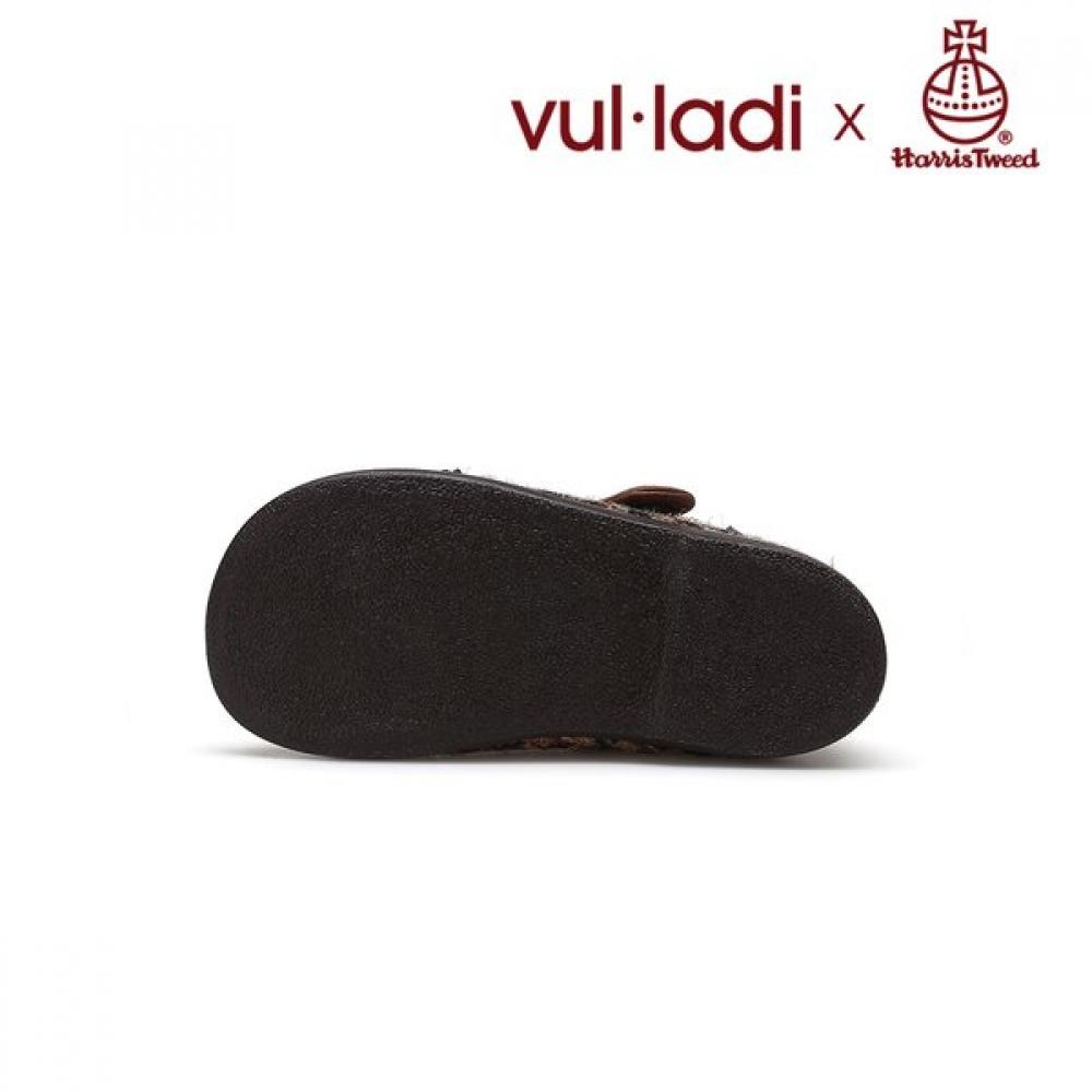 Vulladi X Harrystweed Mary Jane Girls Shoes Houndstooth Brown 4131