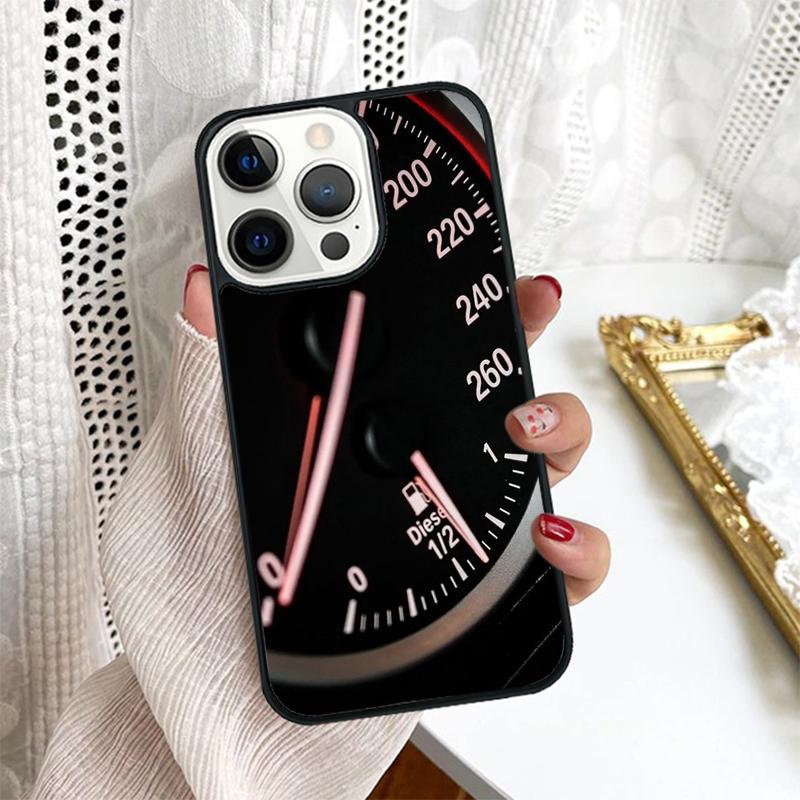 Cool Retro Speedometer Phone Case Cover For iPhone 17 Air 16 15 14 Plus for Apple 16 11 12 13 Pro Max Coque