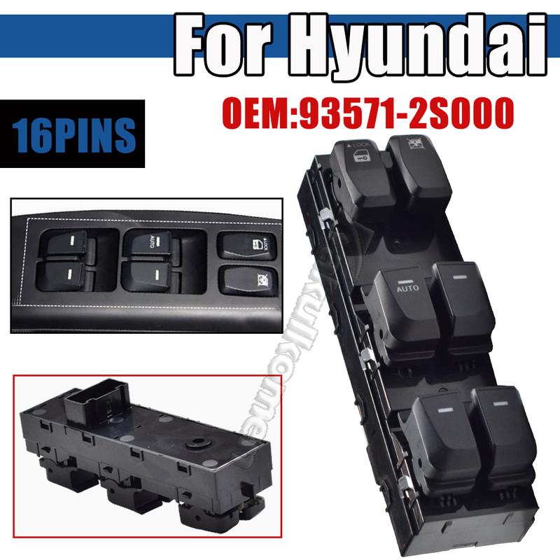 93571-2S000 935712S000 LHD Front Left Master Power Window Control Switch Blue Light For Hyundai Tucson IX35 2010 2011 2012 2015
