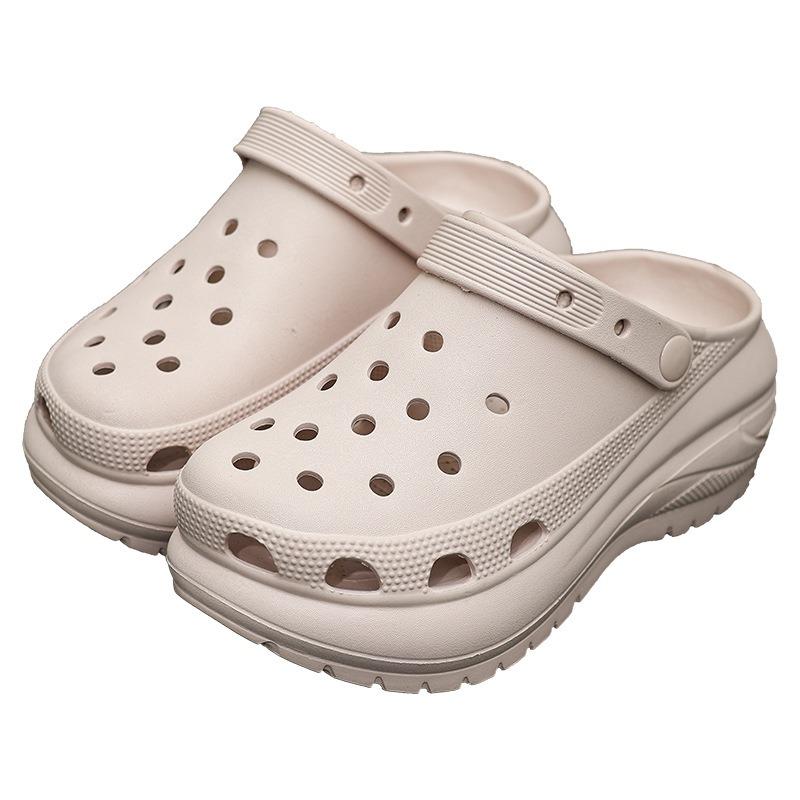 Hole Shoes Women's Summer New Outdoor Wear Heightened Platform Garden Shoes Non-slip Beach Shoes Bag Head Cool Slippers Women's Shoes