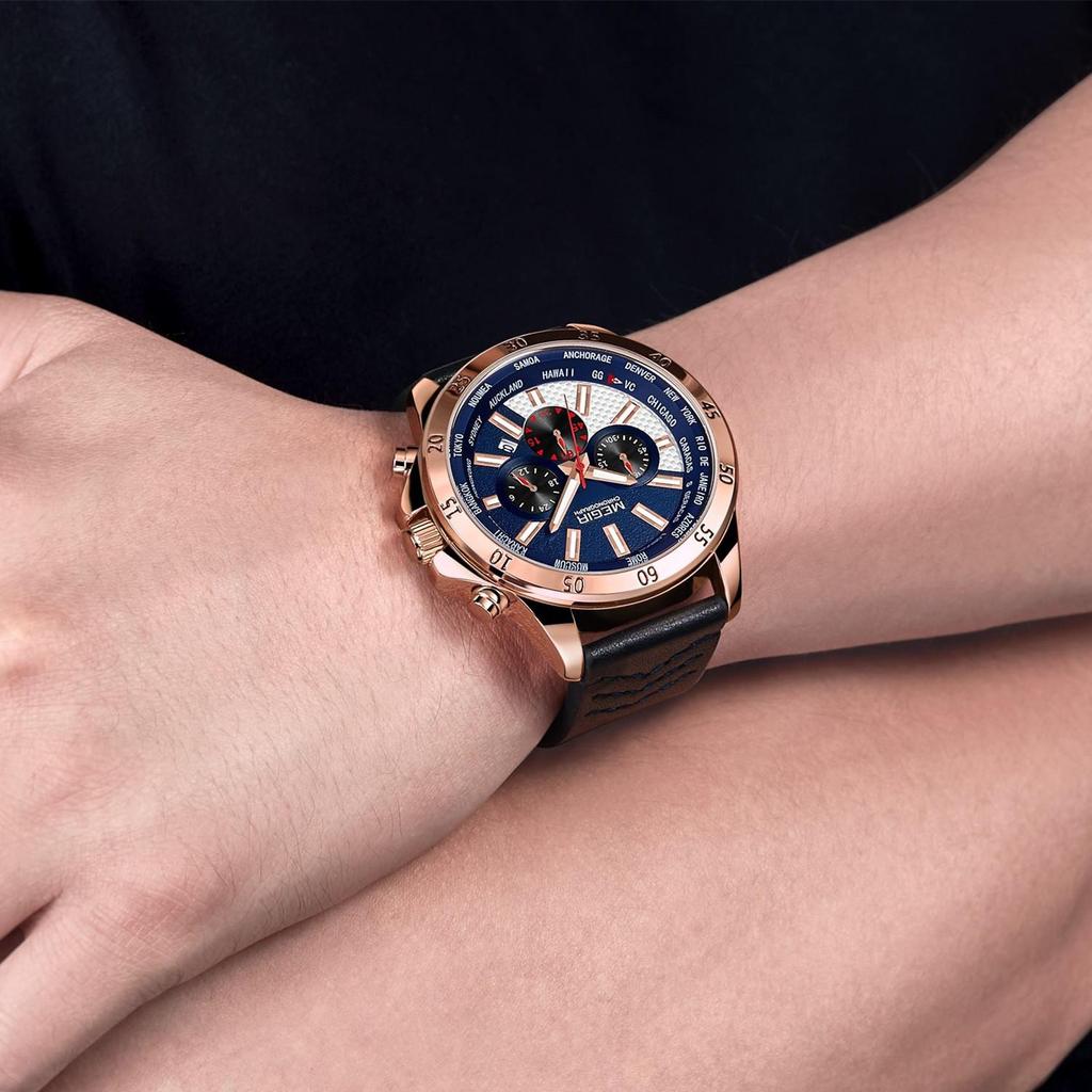 Erkek Kol Saati MEGIR Watch Men Fashion Sport Quartz Mens Watches Top Brand Luxury Military Watch Relogio Masculino Zegarek Mesk