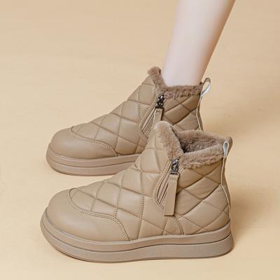 Winter Waterproof Anti-Slip Warm Cotton Shoes Northern China Style 2026 New Women's Fleece-Lined Thickened Snow Boots