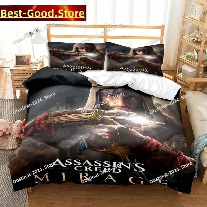 Fashion Game A-Assassins Creed Bedding Set Printed Bed Set With Pillowcase Duvet Cover Soft Single Double Queen Super King Size