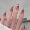 Premium Long Sparkle Handmade Faux Nails - Brightening Nail Art Stickers
