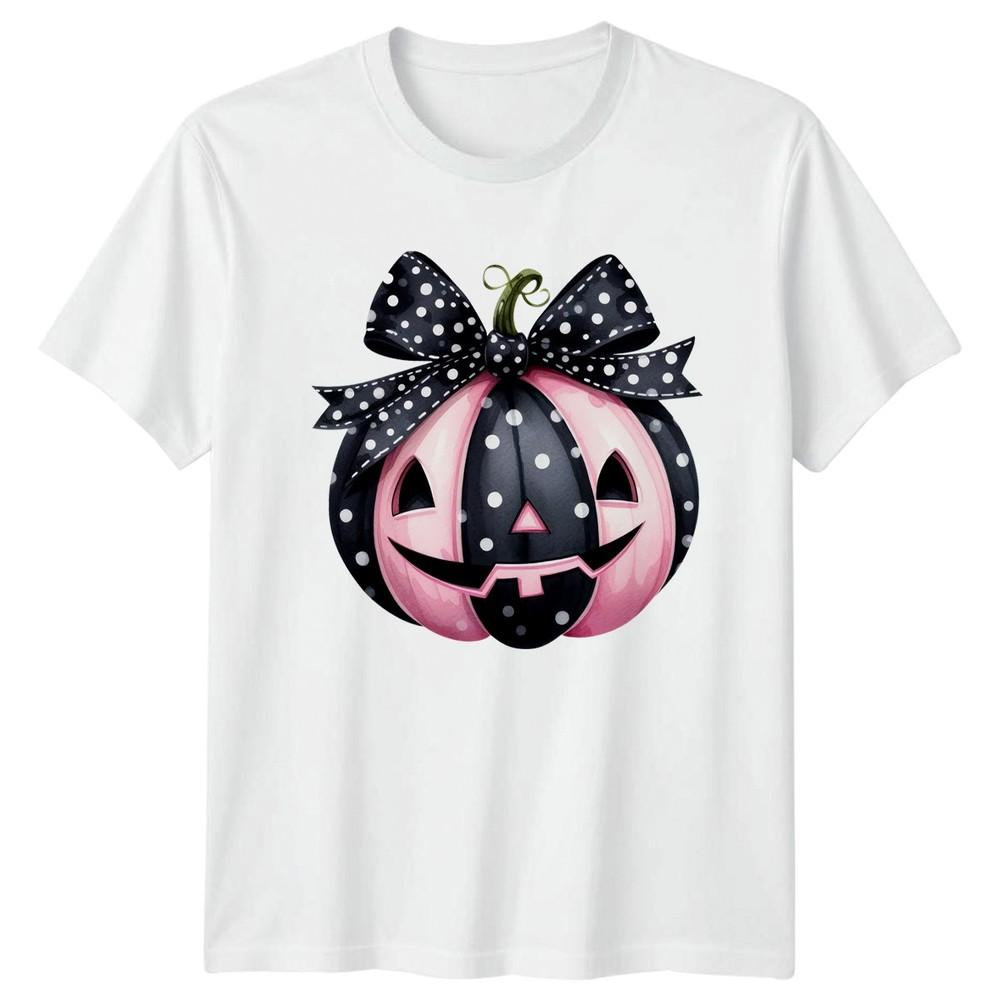 Unisexs TShirt Coquette Halloween Pink Pumpkin Halloween Gift For Her S