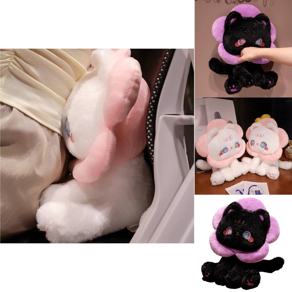 Cat Beauty Plush Toy Cute Cartoon Black And White Cat Perfect Gift For Girls