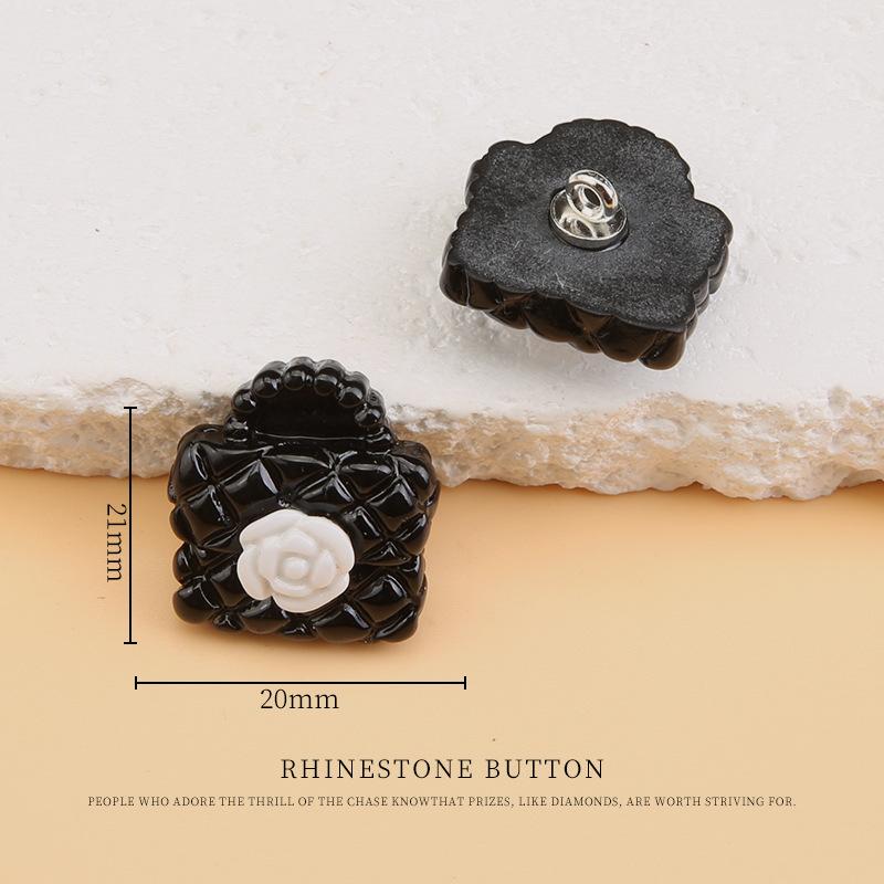 5pcs Children'S Clothes Sweater Buttons Cartoon Bow Buttons Baby Cardigan Jacket Cute Flower Decoration Black And White Buttons