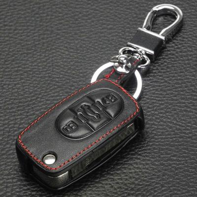 Araba Anahtarlık Kılıfı Deri Kılıf A2 A3 A4 A6 A8 Tt için Vw Passat Jetta Golf Beetle 3 Tuşlu Katlanır Koruyucu
