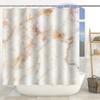 Marble Texture Printing Bathroom Non-Slip Floor Mat Shower Curtain Combination Carpet European And American Style