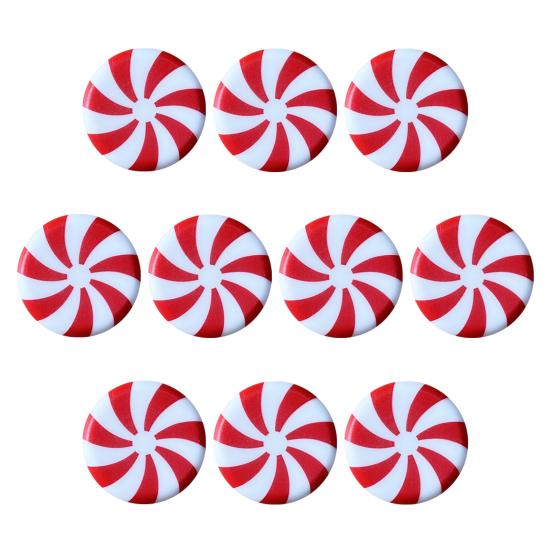 10/20/24Pcs Cabinet Door Knob Cover Christmas Peppermint Candy Drawer Closet Dresser Wardrobe Door Pull