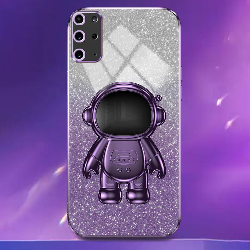 For Samsung Galaxy S20 Plus 5G/4G Kickstand Phone Case PC+TPU Shell Electroplating Cell Phone Cover