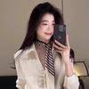 2025 Women's High-End Temperamental Striped Silk Neck Scarf – Stylish Long Neckband to Pair with Shirts