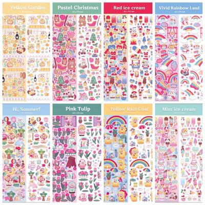 Cute Cartoon Small Roll Laser Sticker Girl Goo Ka Diy Decorative Material