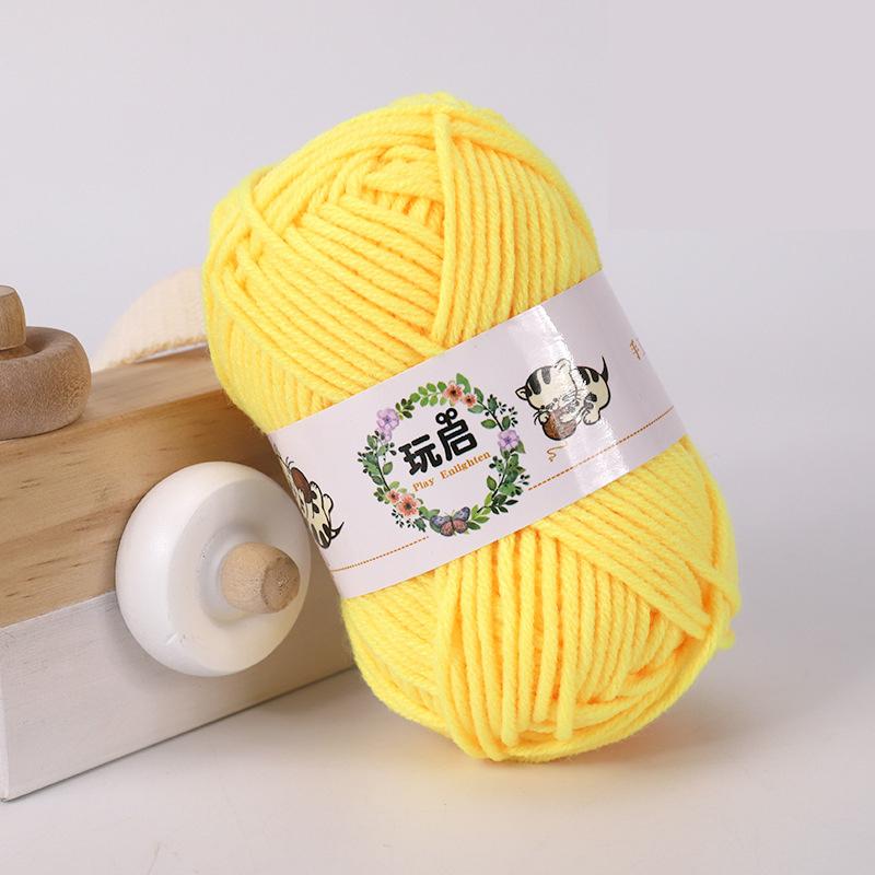 

25g Milk Cotton Yarn Crochet Knitting Wool Needlework Dyed Lanas for Crochet Crafts Sweater Hat Dolls Scarf DIY Knitting Line