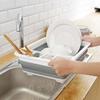 Foldable Dish Rack Portable Dinnerware Drainer Basket Bowl Dish Chopstick Holder Fruit Vegetable Drain Basket Kitchen Organizers