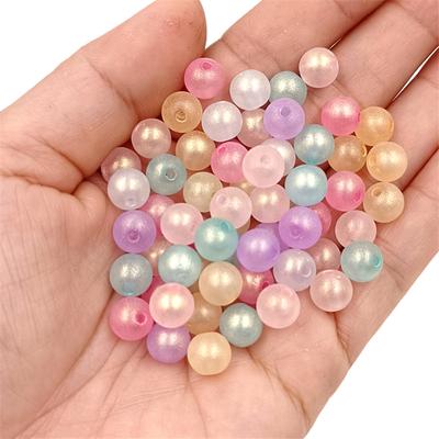 Accessori per gioielli fai da te fatti a mano Perline rotonde Ciondoli squisiti Moda Smerigliato per la creazione di bracciali e orecchini Colore perlescente 30 pezzi