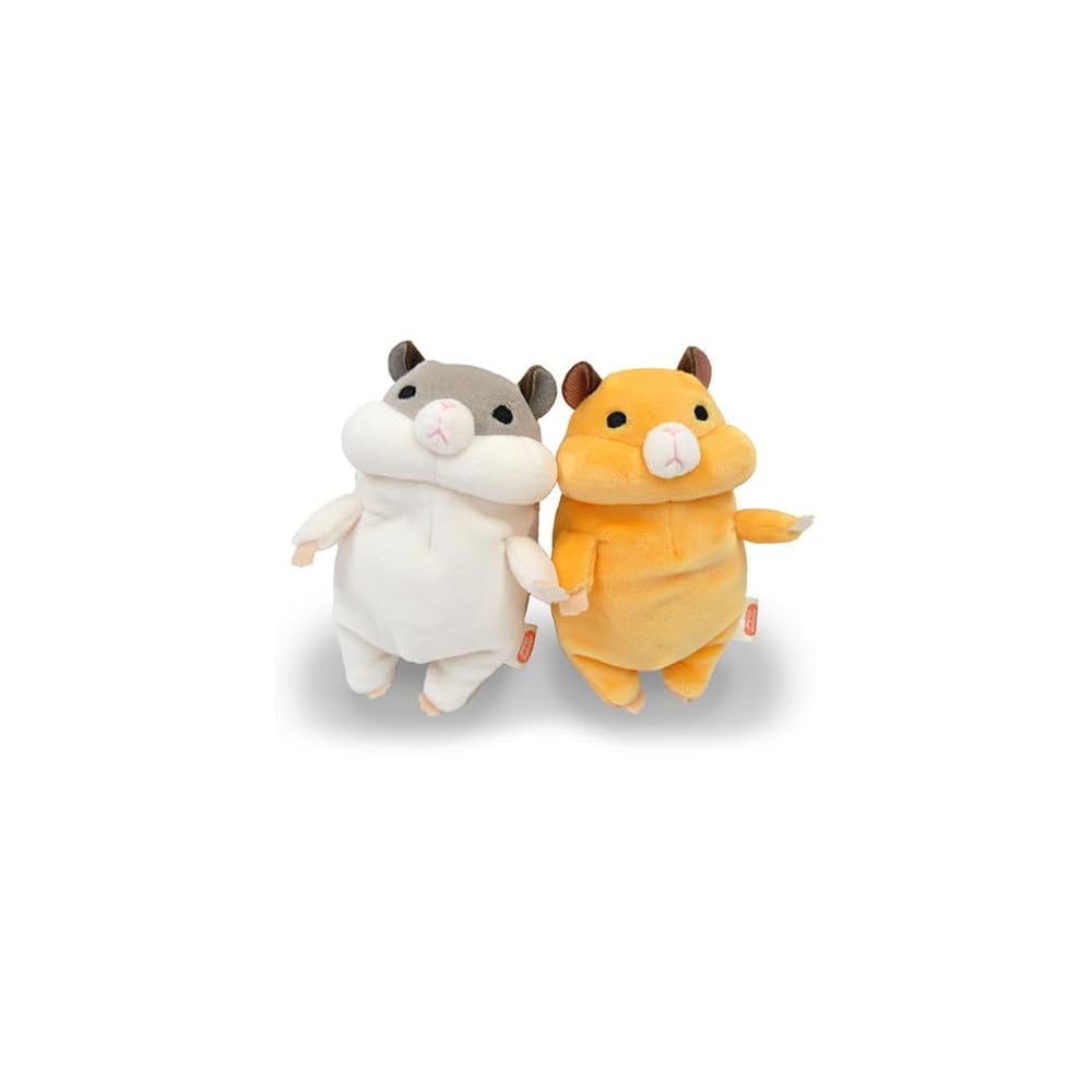 Shinada Global Mochi Series Orange Mini Hamster Plush Toy 7x5x14cm Animal MOHM-0088O