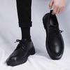 Work Tide Shoes Men's Shoes Spring Black British Style Big Head New Casual Leather Shoes Men's 2025 Business Dress
