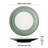 Zhishi European Style Embossed Ceramic Dinner Plate