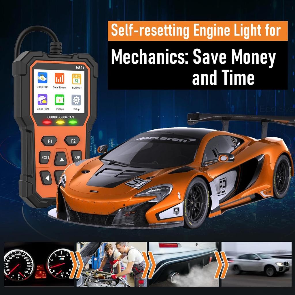 OBD2 Scanner Diagnostic Tool, Car Code Reader for All Cars After 1996