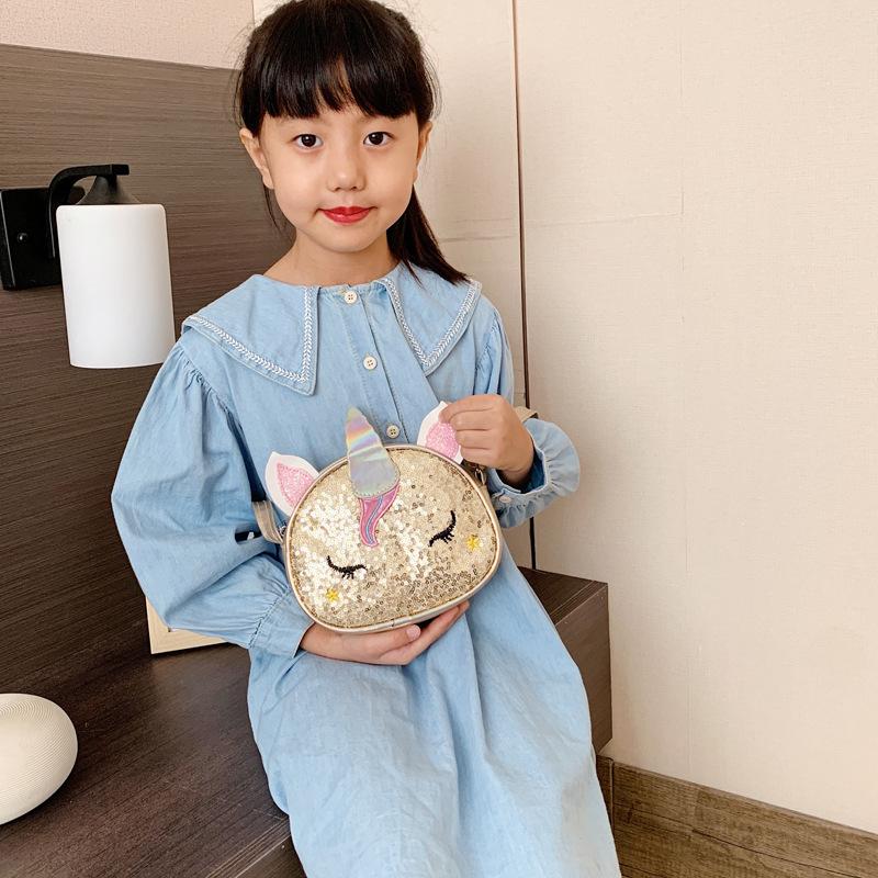 Symfonia lśniąca jednorożec mała dziewczynka słodka kreskówka modna księżniczka torba na ramię dziecięca torba listonoszka
