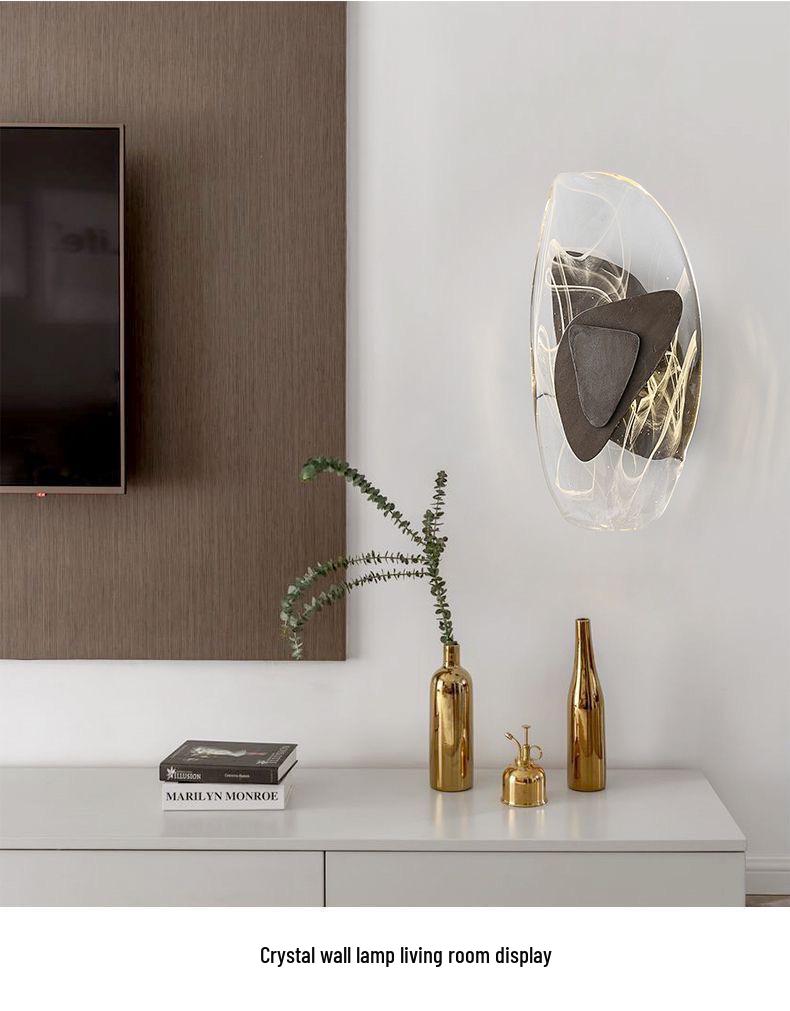 Nordic Modern Glass Wall Lamp - Elegant & Creative Design for Living Room or Bedroom.