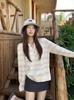 2026 Spring Plus Size Gentle Korean Stripe Knit Long Sleeve Slimming Top for Women