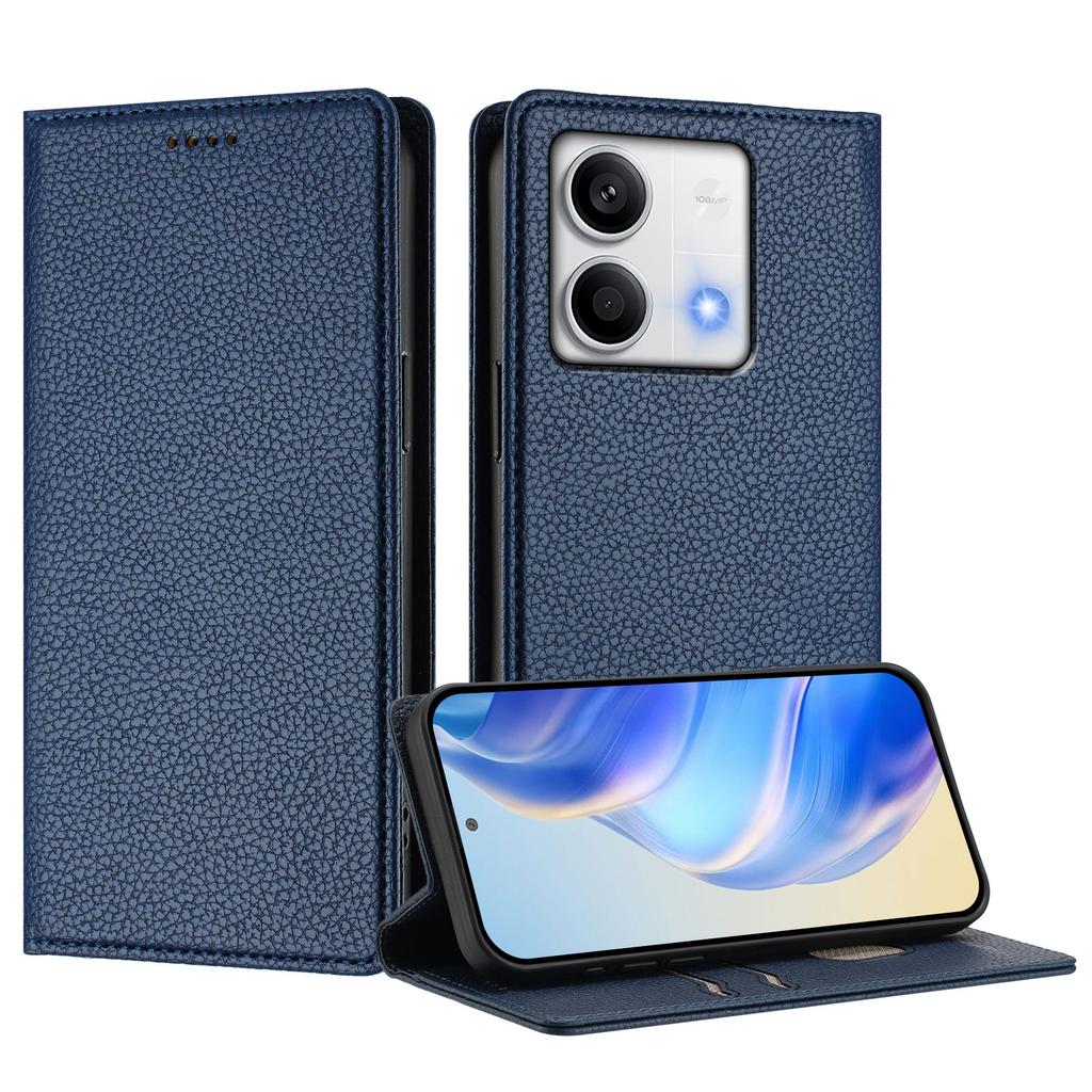 For Xiaomi Redmi Note 13 5G (China)/Xiaomi Redmi Note 13 5G Wallet Case RFID Blocking Litchi Texture Leather Mobile Cover