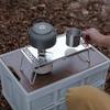 Portable Multifunctional Tea Table, Picnic Flat Gas Cylinder Stove Head, Outdoor Barbecue, Stainless Steel Folding Camping Table