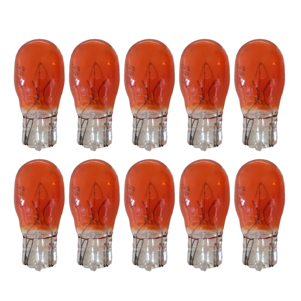 10x T15 12V16W Clear Glass Amber White Halogen Lamp Bulbs Car Interior Light Clearance Light Dashborad Instrument Lights