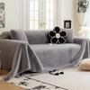 AIWINSURE-Luxury Faux Mink Fur Sofa Towel Blanket, Thick Plush Couch Slip Cover, Universal Recliner Furniture Protector, 4 Seats