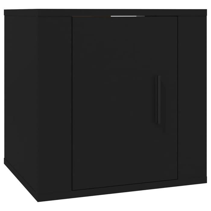 816642 vidaXL Meuble TV mural Noir 40x34,5x40 cm