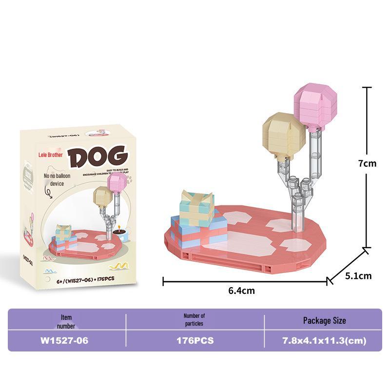 Lele Brothers Micro-Particle Building Blocks Orange Cat Model - Compatible with Lego Educational Toy for Kids