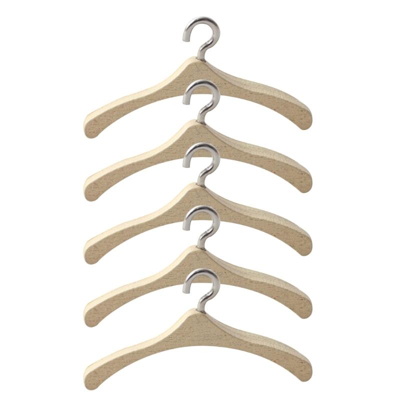 5pcs 1:12 Dollhouse Clothes Hanger DIY Miniature Dollhouse Furniture Accessories 1