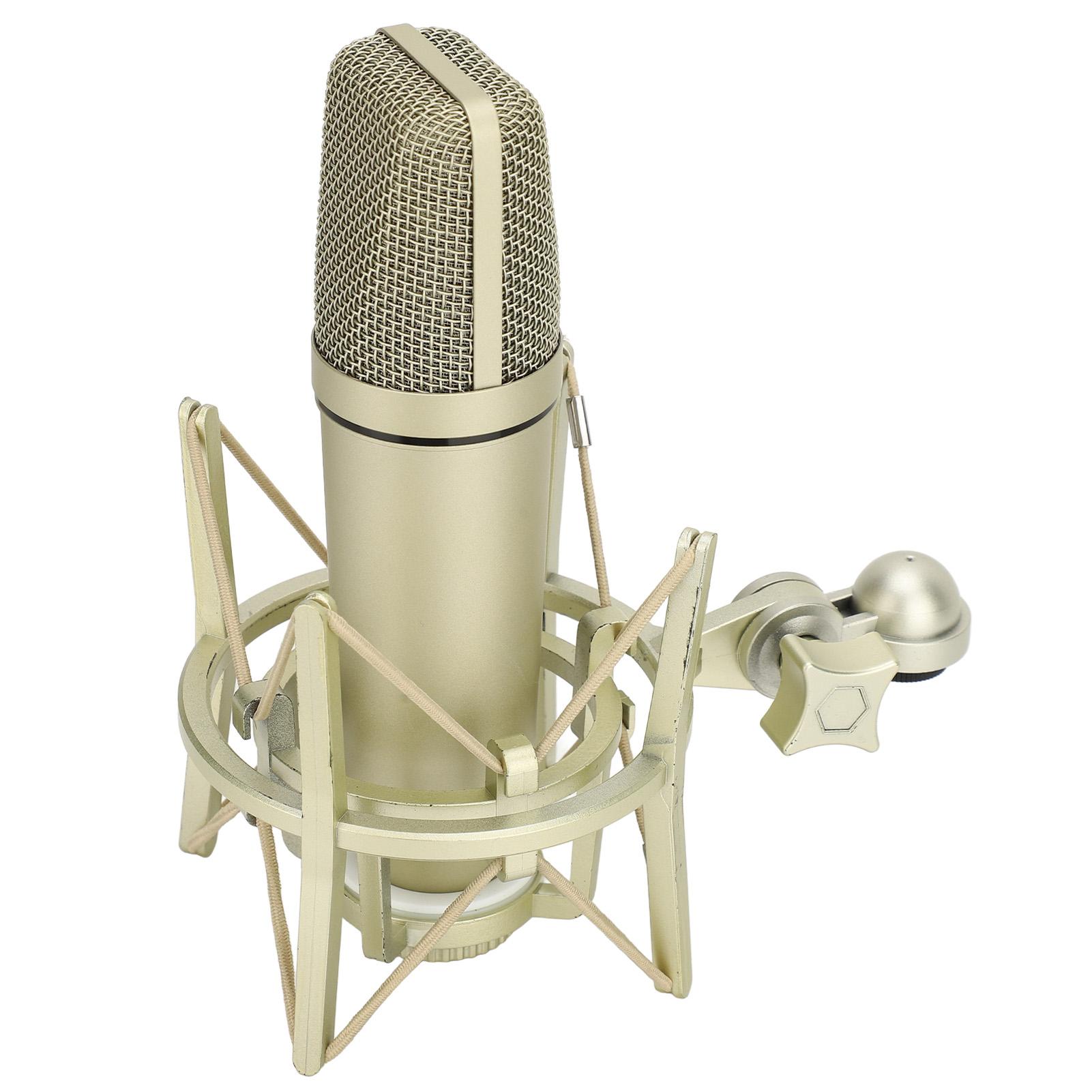 

Студийный конденсаторный микрофон, металлический проводной кардиоидный конденсаторный микрофон для записи вокала