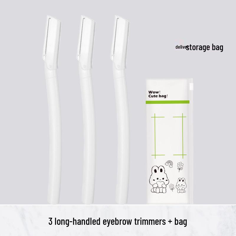 Stainless Steel Eyebrow Trimmer Set with Safety Razor Blade