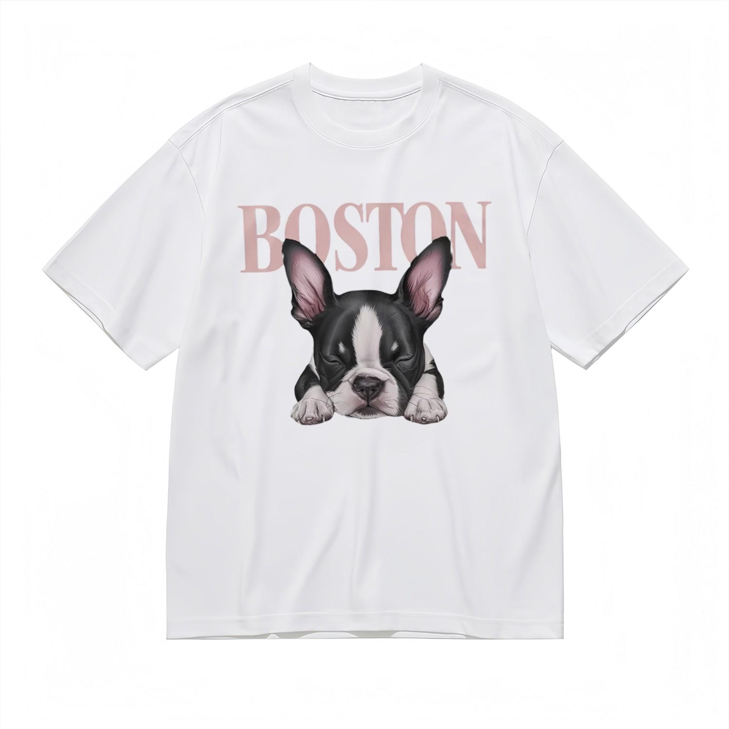 Men s Trend Soft Slight Stretch Classic T-Shirt Mens Womens Tees Top Cute Puppy Design Printed Tee 4XL