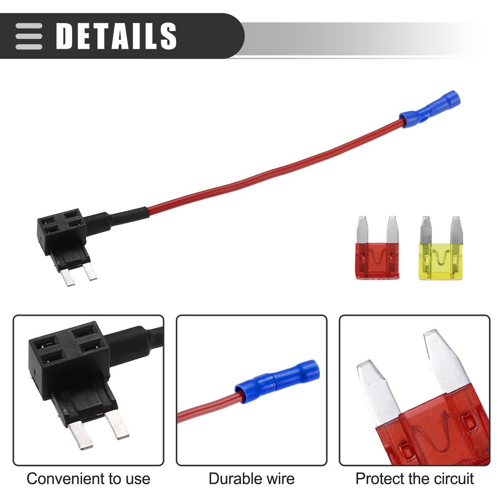 ACROPIX Universal Circuit Addition 12V Mini Fuse Tap Holder Adapter