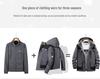 2023 European Winter Plus Size Waterproof Windproof Hooded Outdoor Two-piece Climbing Set