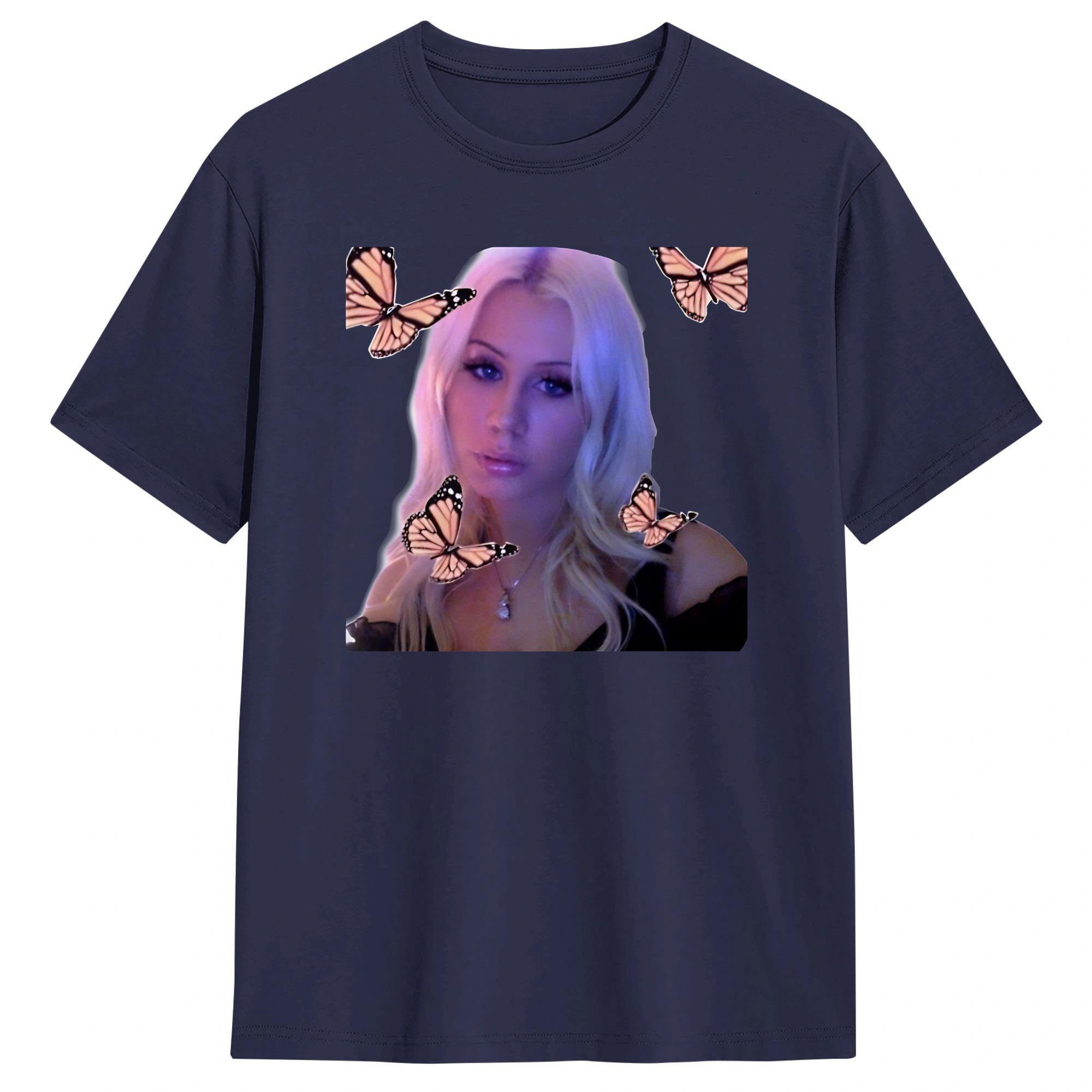 

Unisexs TShirt Slayyters Pink Butterflies Design TShirts Popular Summer Tee Shirt Y2K Casual 100 Cotton Clothes Gift Idea 4XL