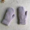 Winter Warm Gloves Faux Furs Gloves Stretchy Cuff Comfortable Wear for Skating