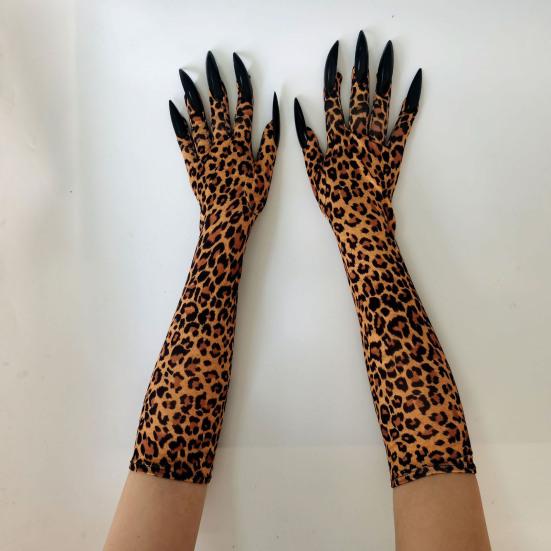 Halloween Claw Gloves Women Paw Gloves with Long Fingernails Cat
