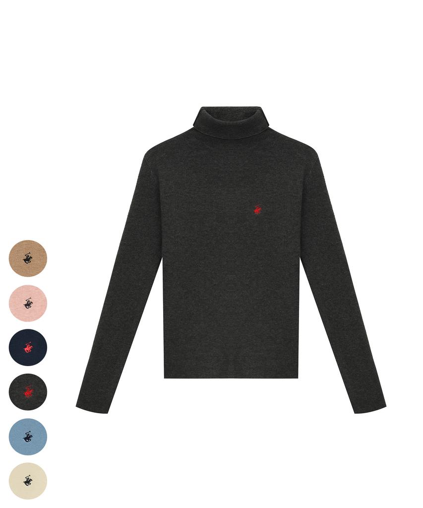 BHPOLOCLUB Women'S Daily Viscose High-Neck Knit 7 Colors Tk029
