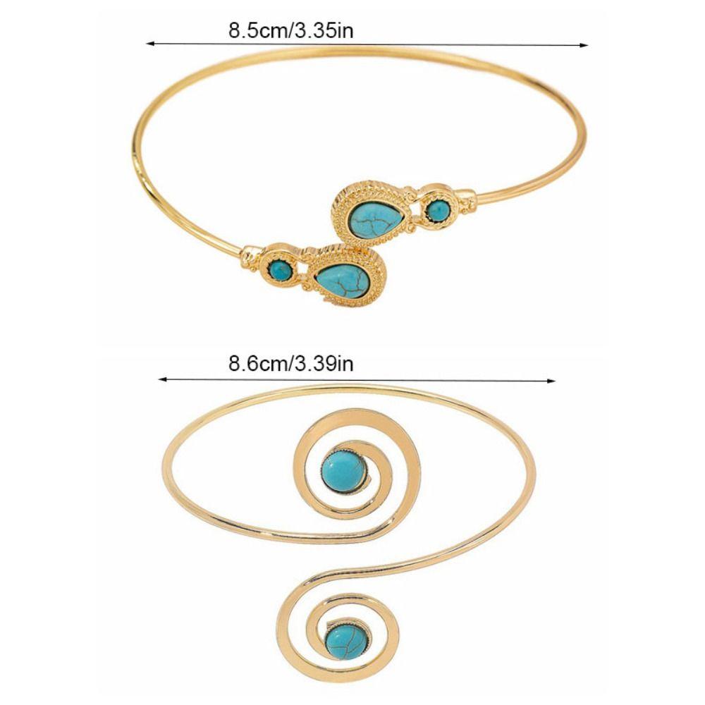 Zinc Zinc Alloy Arm Cuff Spiral Bohemian Bracelet Fashion Cuff Bangle for Women  Women