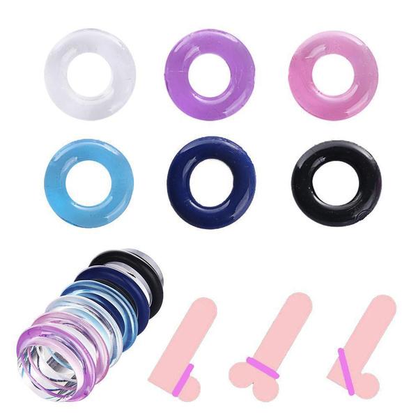 6PCS PenisCockRingforMenDelayEjaculationErectionSexToysfor CouplePenisringMandelayRings