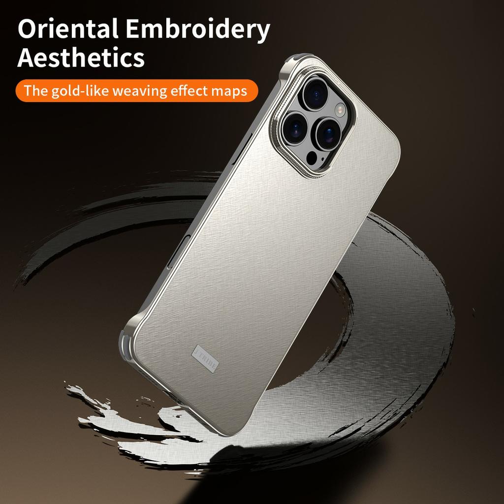 For iPhone 16 Pro Max Case PC+Silicone+Alloy Matte Phone Cover