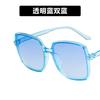 Rice nail square sunglasses gradually change color new sunglasses women's trend UV protection retro sunglasses